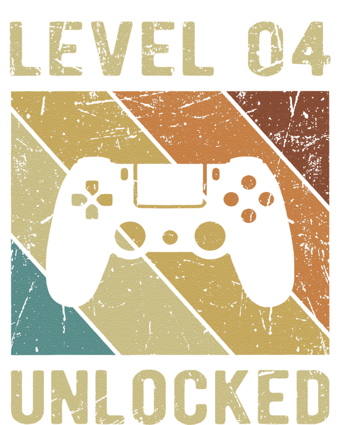 Funny Gamer 4th Birthday For & Level 4 Unlocked T-Shirt