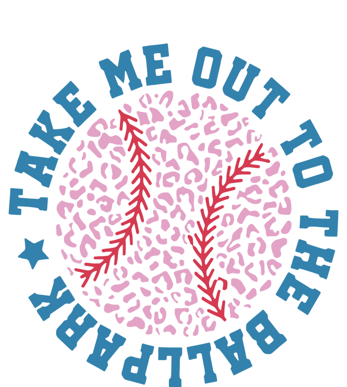 Take Me Out To The Ballpark Leopard Baseball Mom Retro Baseball Game Day T-Shirt