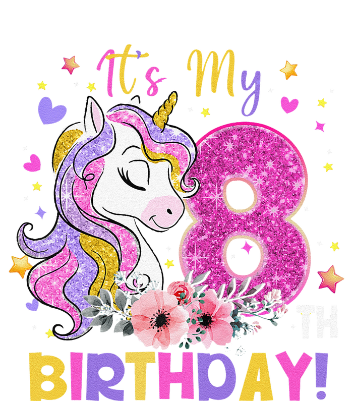 Its My 8th Birthday Unicorn 8 Years Old Gifts Ns Hooded Wearable Blanket