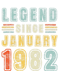 Legend Since January 1982 41 Years Old Vintage 41st Birthday Cooling Performance Long Sleeve Crew