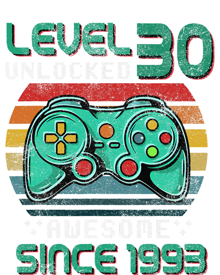 Level 30 Unlocked Awesome 1993 Video Game 30th Birthday Gift Cooling Performance Long Sleeve Crew