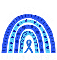 We Wear Blue Rainbow For Colon Cancer Awareness Gift T-Shirt