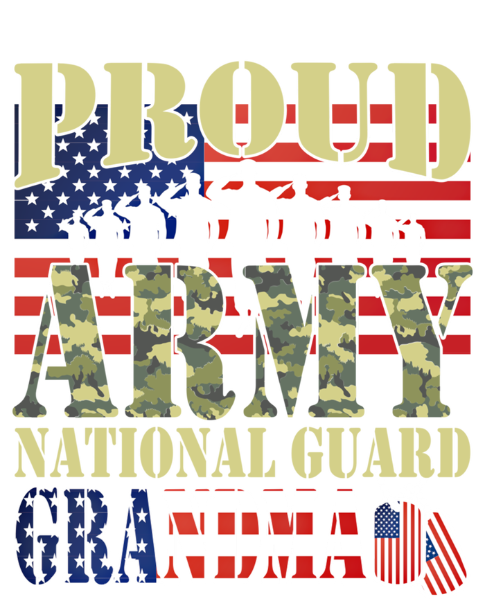 Proud Army National Guard Grandma Army Grandma Gift Usa Flag Gift T-Shirt