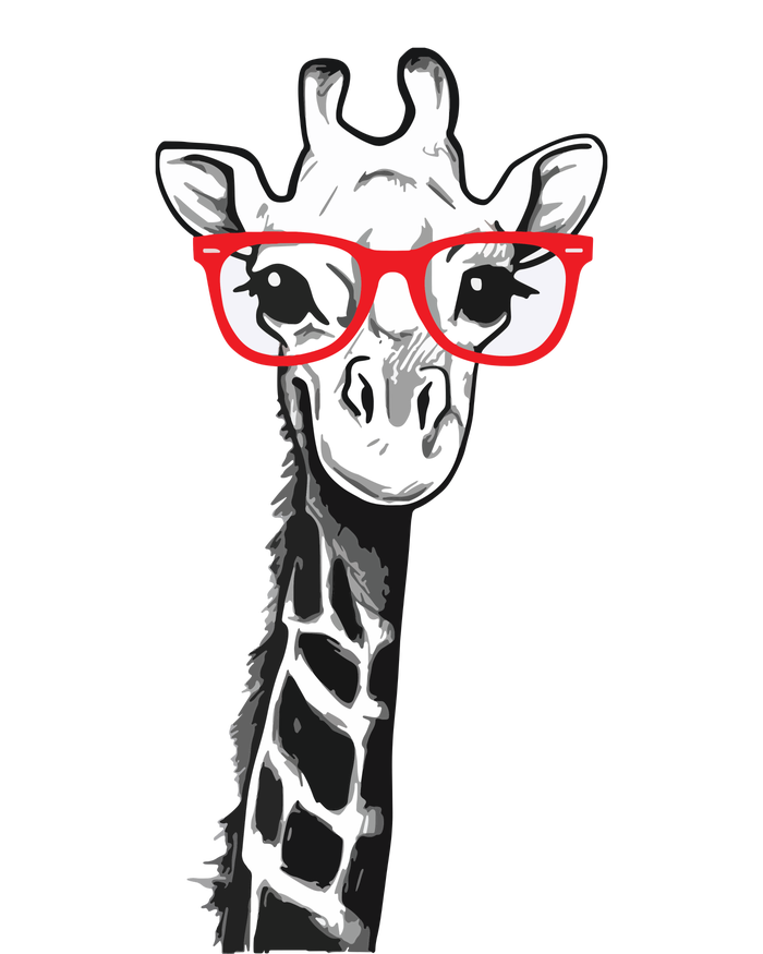 Giraffe With Red Glasses Gift For Zoo Animal Lovers Pajama Set