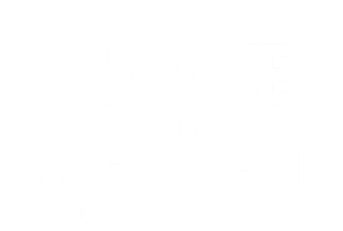 When My Husband Lets Me Go Golfing Funny Golf Mom Golf Mama Gift Striped Beanie with Solid Band