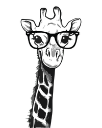 Giraffe With Glasses Gift For Zoo Animal Lovers T-Shirt