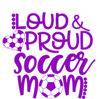 Purple And White Loud And Proud Soccer Mom Gift Full-Length Apron With Pockets