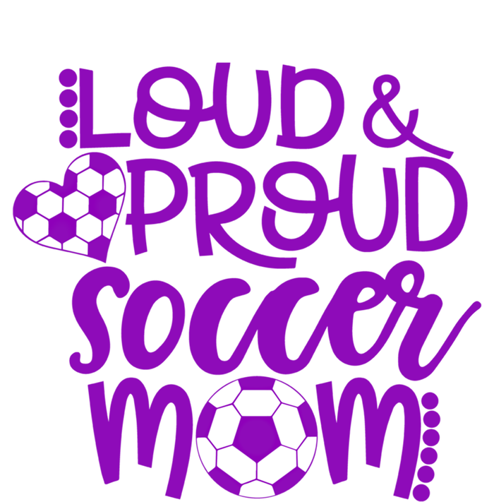 Purple And White Loud And Proud Soccer Mom Gift Full-Length Apron With Pockets