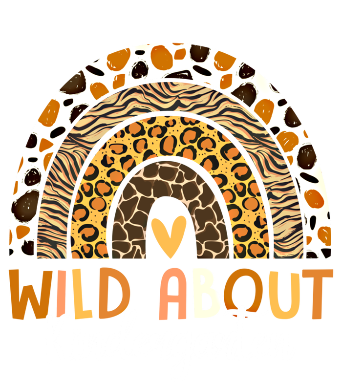 Wild About Kindergarten Back To School Leopard Rainbow Gift T-Shirt