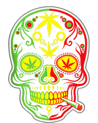 Funny Weed Sugar Skull 420 Marijuana Cannabis Cinco De Mayo T-Shirt