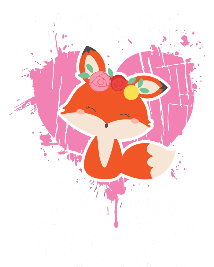 Just A Who Loves Foxes Pink Cute Heart And Fox Womens Funnel Neck Pullover Hood