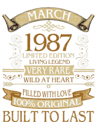 March 1987 Vintage 36th Birthday 36 Years Old T-Shirt