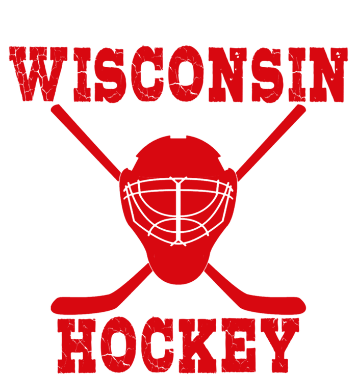 Wisconsin Hockey Gift Full-Length Apron With Pockets