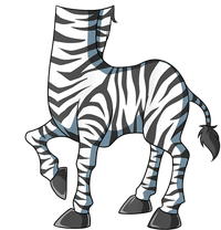 Funny Zebra Costume Zebra Body Headless Zebra Costume Striped Beanie with Solid Band