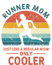 Runner Mom Funny Marathon Running Jogging Mother's Day Meaningful Gift Stripe Pom Pom Beanie