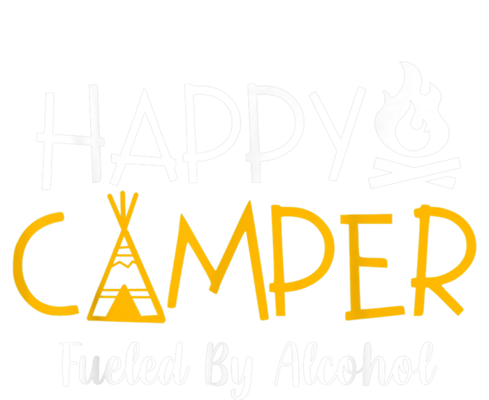 Happy Camper Fueled By Alcohol Funny Drinking Party Camping Toddler Fine Jersey T-Shirt