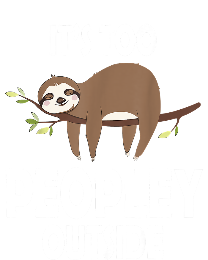 Kawaii Sloth Napping It's Too Peopley Outside For Introverts Hooded Wearable Blanket