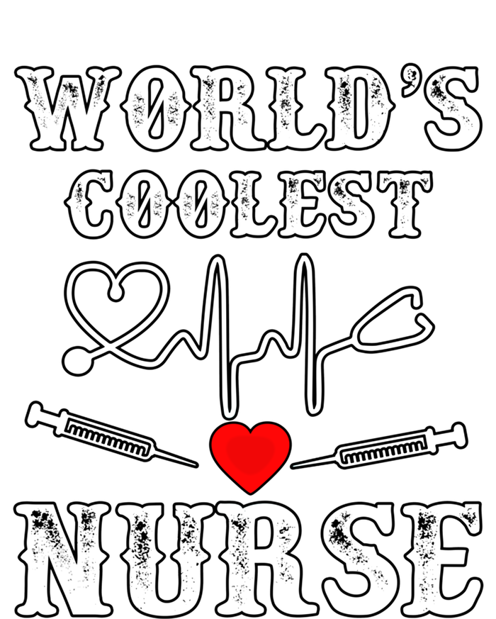 World's Coolest Nurse With Stethoscopes And Heart Gift Women's T-Shirt