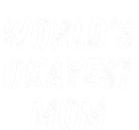 World's Okayest Mom Funny Mama Wife Birthday Mother's Day Cute Gift Sustainable Knit Beanie