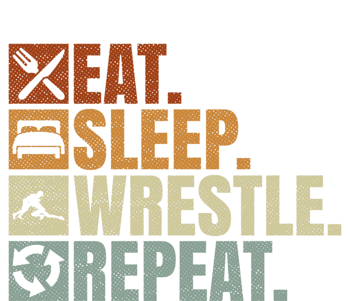 Wrestling Fans Wrestling Lovers Eat Sleep Wrestle Repeat Gift T-Shirt