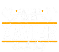 Xavier Keep Calm And Let Xavier Handle That Gift Women's Tri-Blend 3/4-Sleeve Raglan Shirt