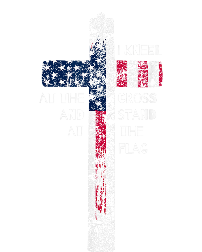 I Kneel At The Cross And Stand At The Flag Men Women Women's Perfect Tri Rocker Tank