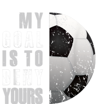 My Goal Is To Deny Yours Soccer Goalie Distressed Goalkeeper Yupoong Adult 5-Panel Trucker Hat