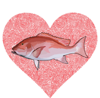 Snappers Valentines Day Fish Love Fingerprint Cute Gift T-Shirt