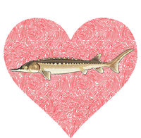 Sturgeon Valentines Day Fish Love Fingerprint Cool Gift Coaster