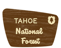 Tahoe National Forest Sign Retro Funny Gift Coaster