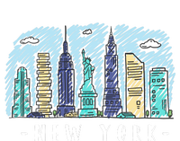 New York Cartoon Style Illustration T-Shirt