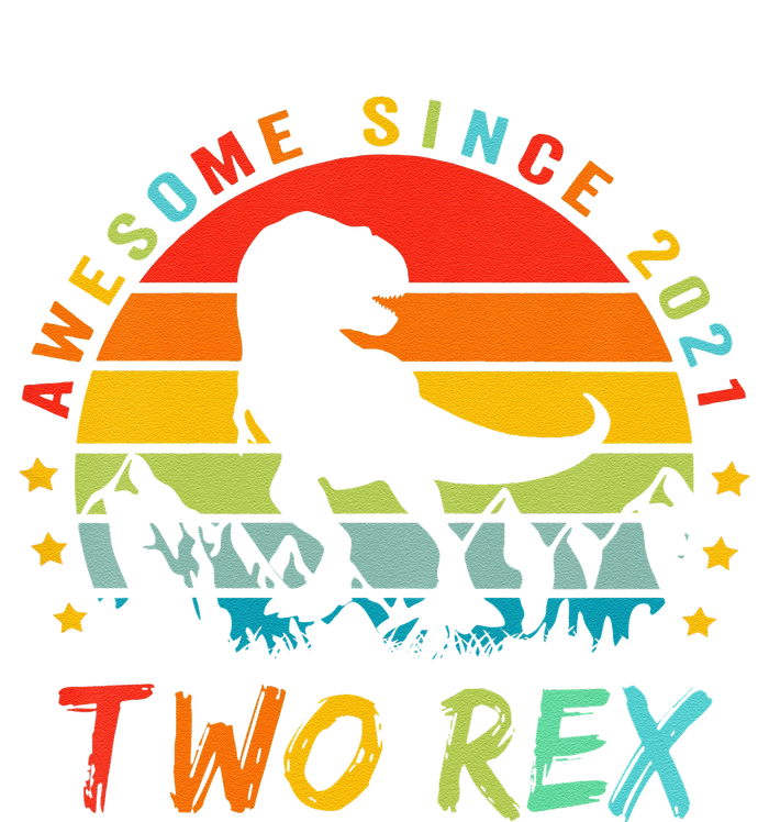 Two Rex 2nd Birthday Gift Second Dinosaur 2 Year Old T-Shirt