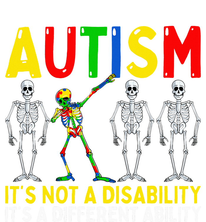 Dabbing Skeleton It's A Different Ability Autism T-Shirt