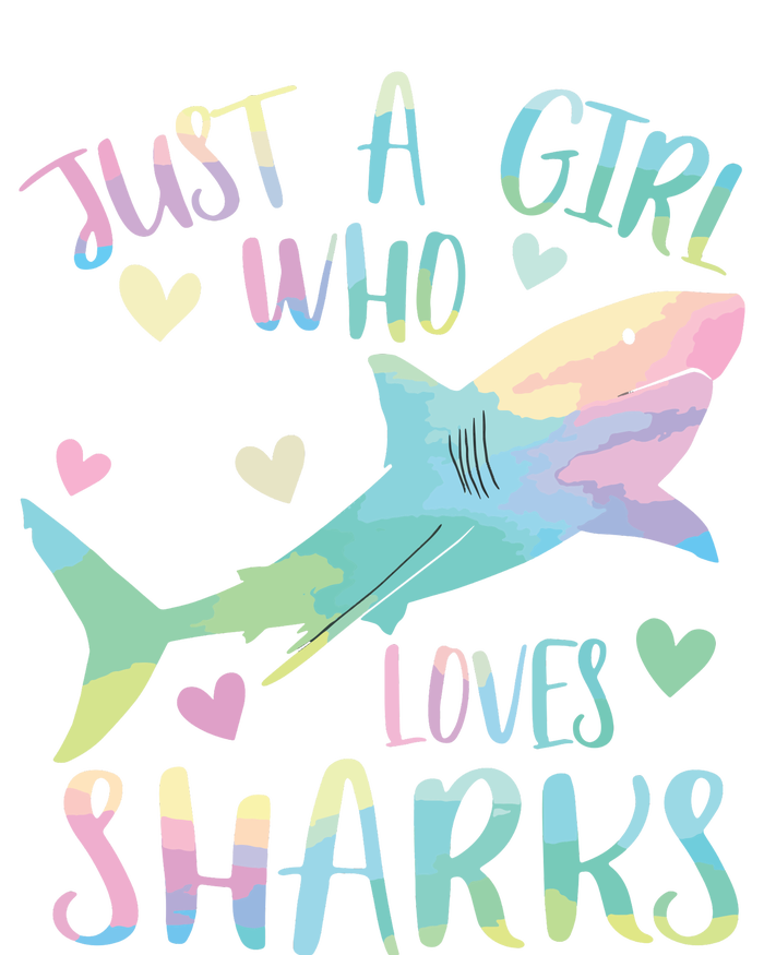 Just A Who Loves Sharks Cute Shark Lover Themed Striped Beanie with Solid Band