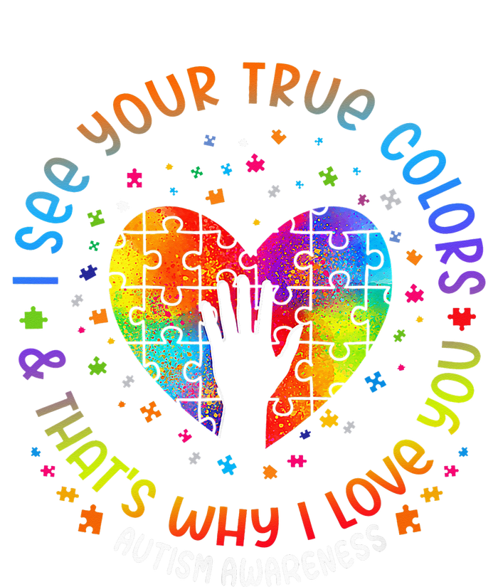 I See Your True Colors Puzzle World ASD Awareness Youth Performance Sprint T-Shirt