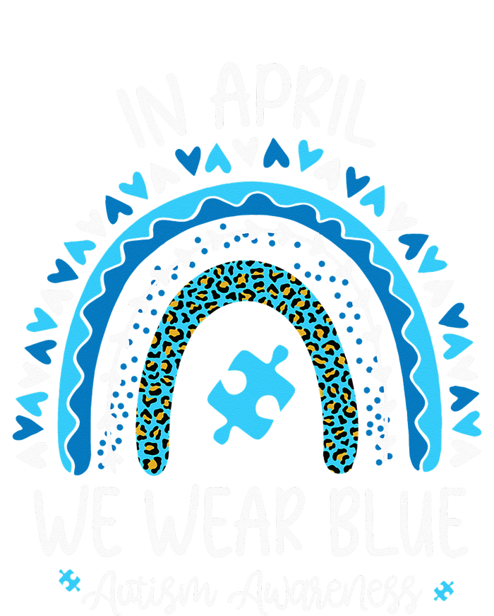 In April We Wear Blue Rainbow asd Awareness Tall Long Sleeve T-Shirt