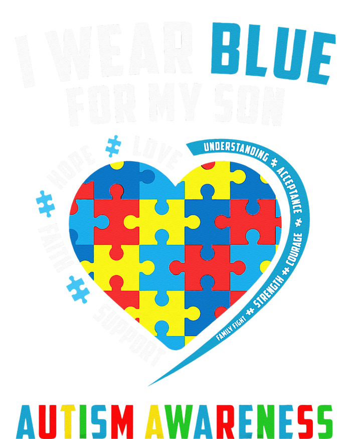 I Wear Blue For My Son Autism Awareness month Bumper Sticker