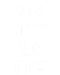 Yoga Coffee Slay Repeat Fitness Mom Sorority Cute Funny Gag Cool Gift Kids Hoodie