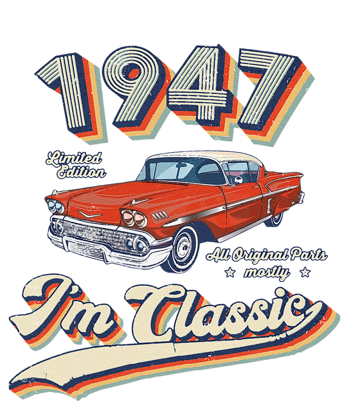 Vintage 1947 Classic 75 Year Old Original Gift 75th Birthday T-Shirt