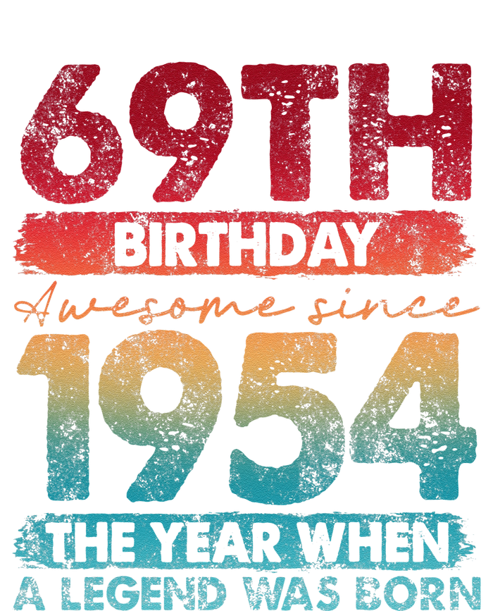 Vintage 1954 69 Year Old Gifts Limited Edition 69th Birthday Cooling Performance Long Sleeve Crew