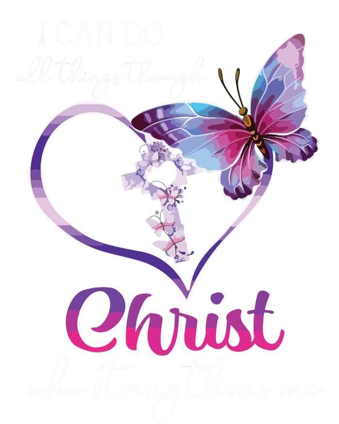 I Can Do All Things Through Christ Butterfly Art Easter Day Tall Long Sleeve T-Shirt