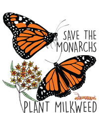 Save The Monarchs Plant Some Milkweed Butterfly Gift Women's Crop Top Tee