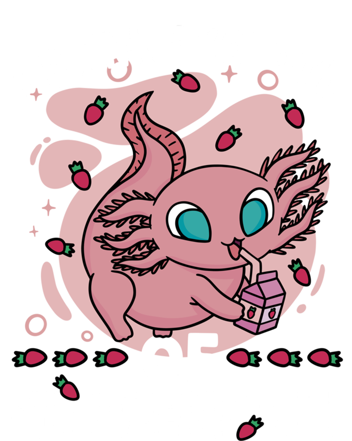 Kawaii Axolotl Strawberry Milk Shake Carton Gift Tall Long Sleeve T-Shirt