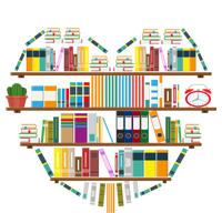 I Love Books Gift Heart Shaped Books Gift Bumper Sticker