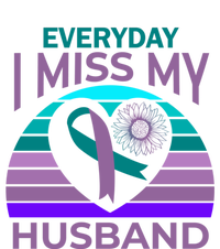 Miss My Husband Heart Sunflower Suicide Awareness Wife Gift T-Shirt