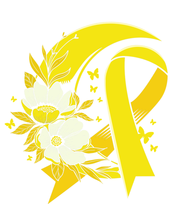 Moon And Flower Yellow Ribbon Hood Cancer Awareness Gift T-Shirt