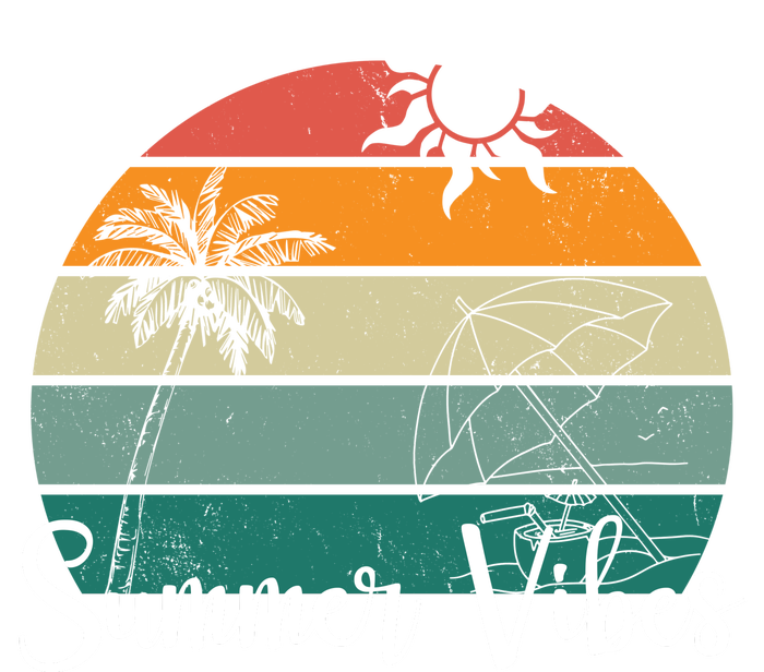 Summer Vibes Palm Trees Retro Sunset Women's T-Shirt