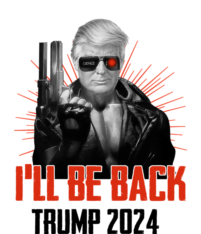 Donald Trump 2024 I'll Be Back Trumpinator I'll Be Back 2024 Bella+Canvas Jersey Crop Tee