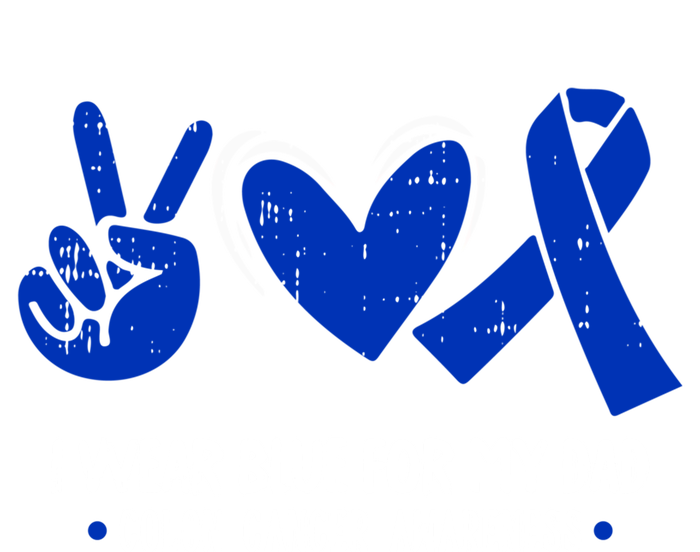 I Wear Blue For My Dad Colon Cancer Awareness Survivor Gift Long Sleeve Shirt