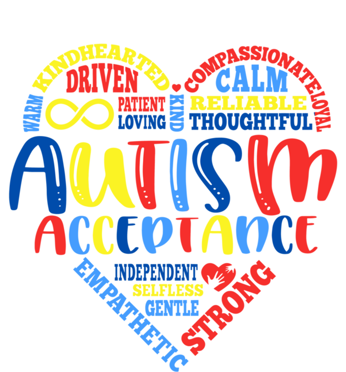 Acceptance Autism Awareness Month Support Puzzle Piece Heart Gift T-Shirt